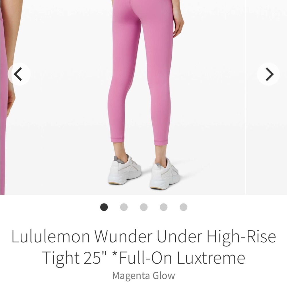 Lululemon Magenta Glow 25” Wunder Under HR